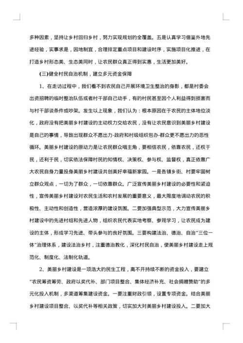 2025年村建设调研报告