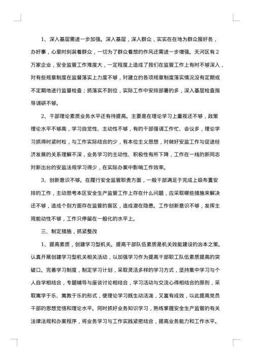 企业自查自纠整改报告范文