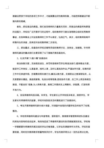 师德师风自查报告