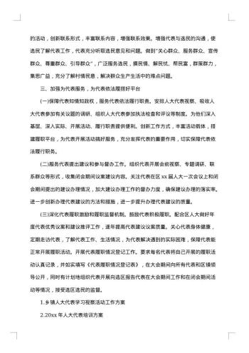 人大代表活动方案