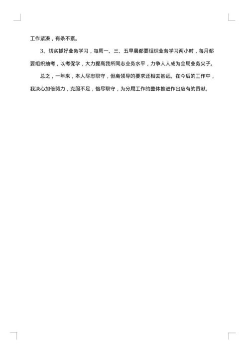 2025年度税务人员个人工作总结范文