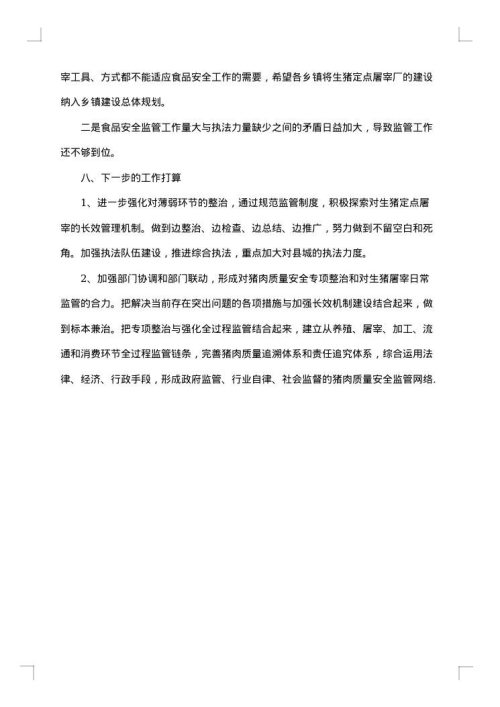 食品安全自查总结报告