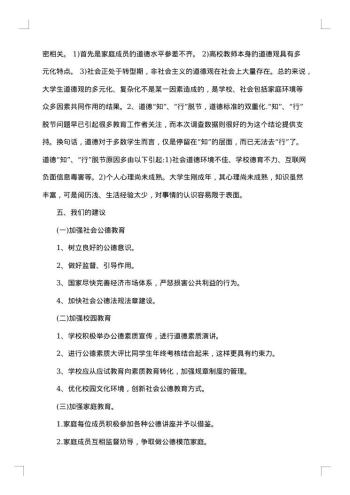 大学社会调查报告范文