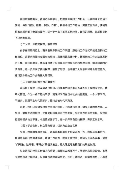 企业办公室副主任个人工作总结