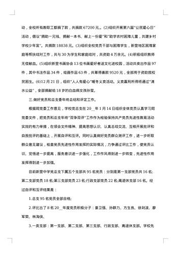 党员双评个人工作总结范文