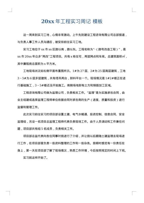 2025年工程实习周记