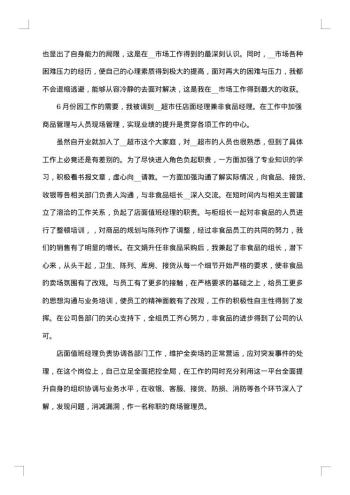 商场年终总结范文
