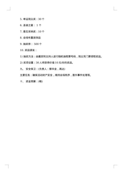 关于圣诞节活动方案