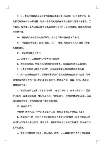 事业单位会计人员工作总结