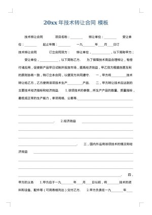 2025年技术转让合同
