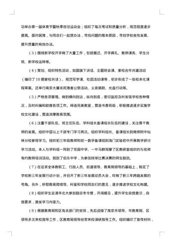 中学校长个人年度工作总结