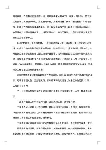 公司的会议纪要