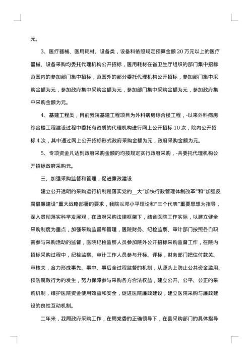 采购自查报告