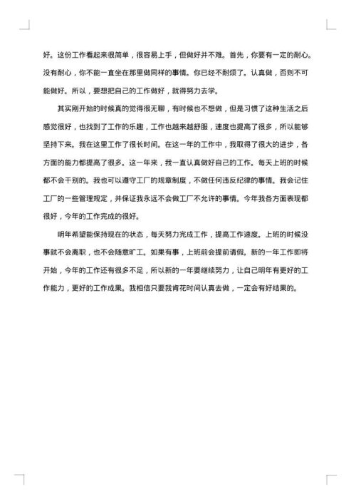工厂个人工作总结2025年