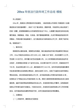 2025年依法行政年终工作总结