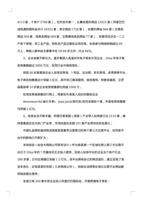商务调研报告