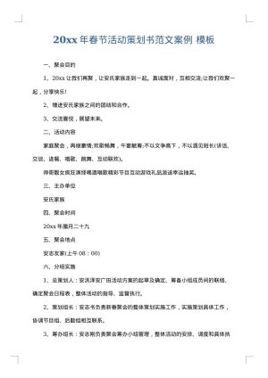 2025年春节活动策划书范文案例