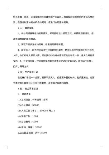 创业企业运营计划书