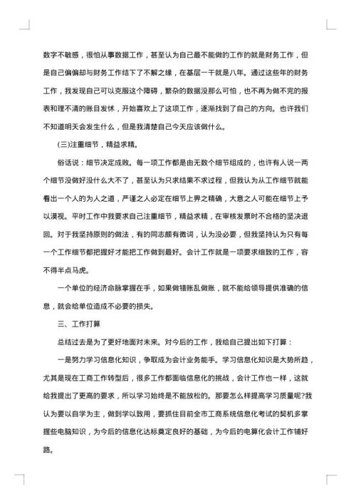 会计人员年终工作个人总结