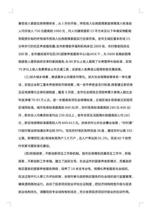民生问题调查报告