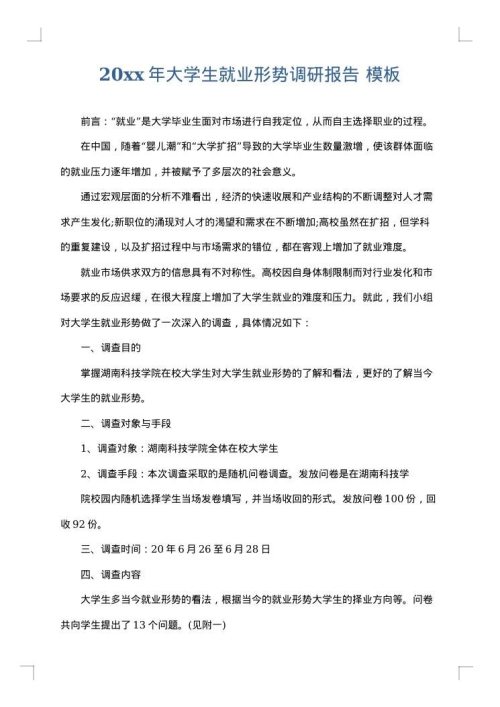 2025年大学生就业形势调研报告