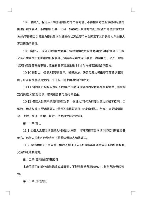 担保公司借款合同