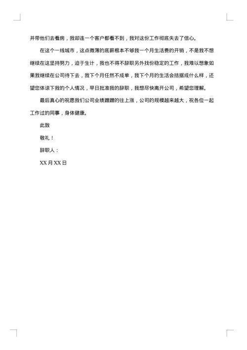 2025年房地产的辞职报告