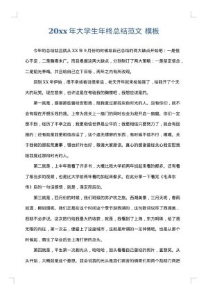 2025年大学生年终总结范文