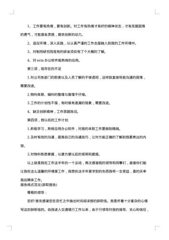 报告格式范文