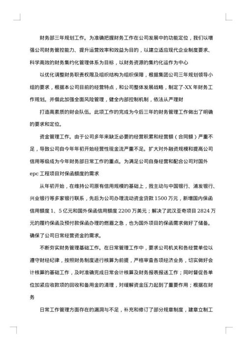 精选财务年度总结