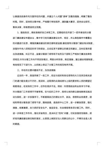 上半年述职述廉报告