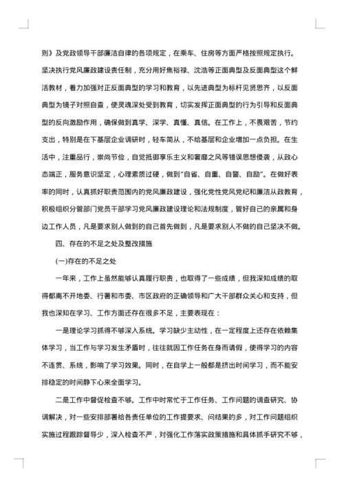年终述职述廉报告