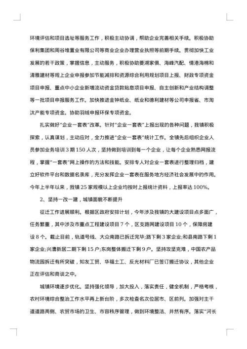 政府上半年工作总结