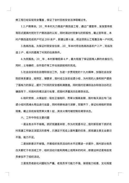 2025年村主任述职述廉报告