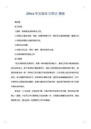 2025年文秘实习周记