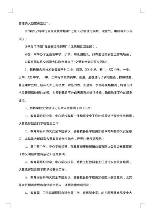 2025年学校安全工作年度总结范文