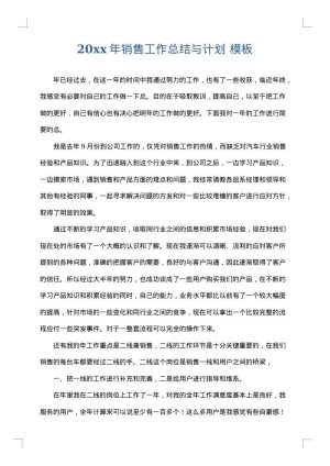 2025年销售工作总结与计划