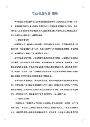 专业调查报告