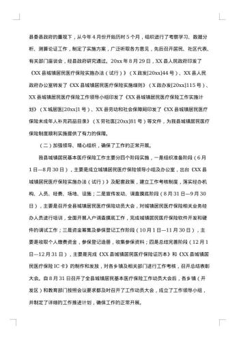 医疗保险工作总结