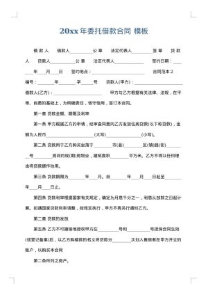 2025年委托借款合同