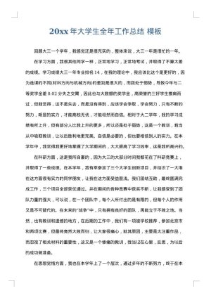 2025年大学生全年工作总结