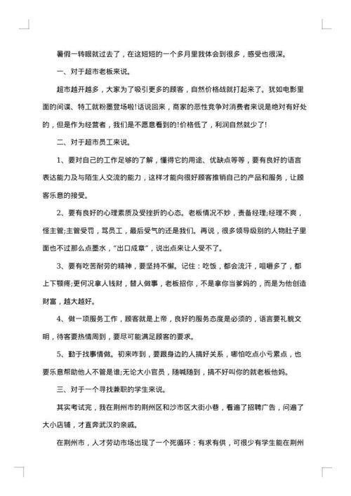 2025年促销员实践报告范文
