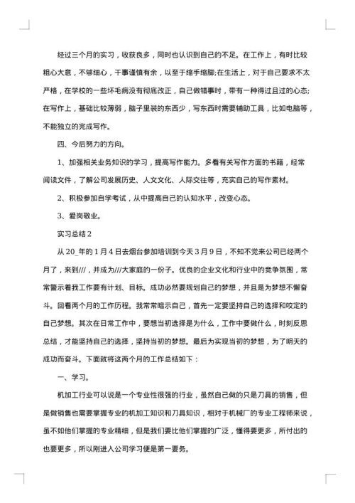 实习期工作总结2025年