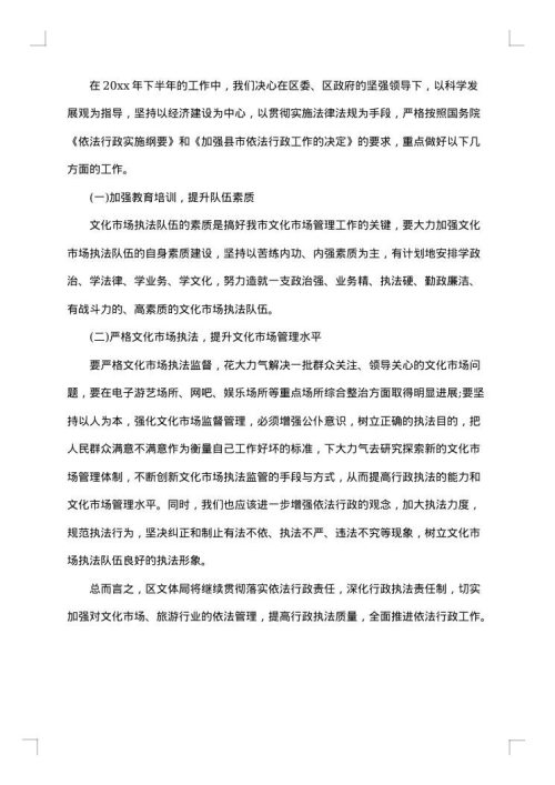 关于依法行政年度工作总结