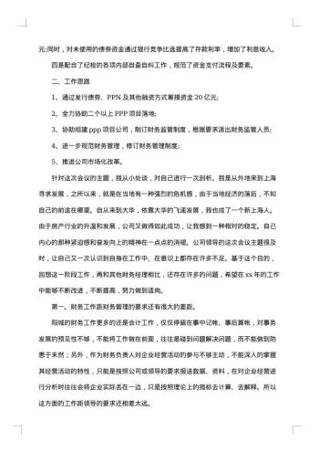 最新财务工作总结