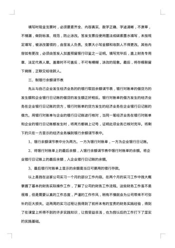会计岗位实习总结报告