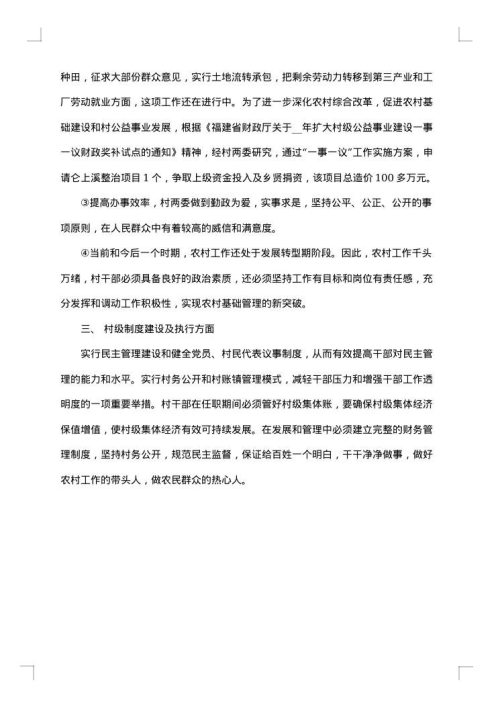 2025年村两委工作总结范文