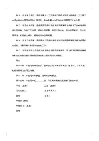 详尽版国外技术服务协议