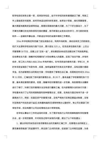 学校会计年终工作总结
