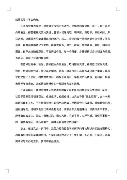 2025年会计试用期工作总结范文